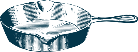 Illustration poêle bleue